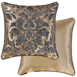 Glimmerstone Reversible Piped Pillow Indigo 20 Square