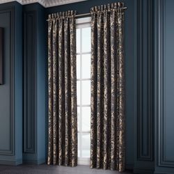 Glimmerstone Wide Tailored Curtain Pair Indigo