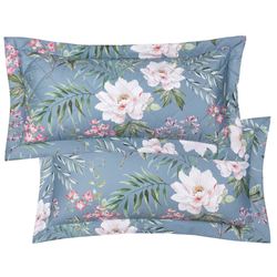 Savannah Blue Reversible Botanical Rectangle Pillow