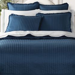 Meadow Blue Quilt Set Dark Blue