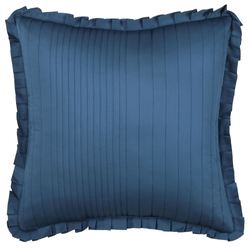 Meadow Blue Quilted Pillow Dark Blue 20 Square