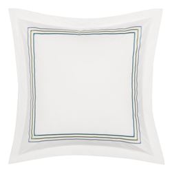 Meadow Embroidered European Sham Only White