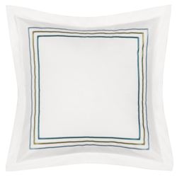Meadow Embroidered Pillow White 18 Square