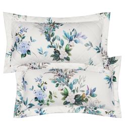 Meadow Floral Reversible Botanical Rectangle Pillow White