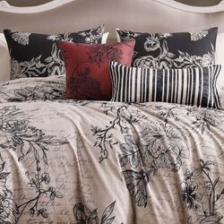 French Linen Comforter Bed Set Beige