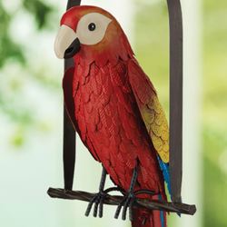 Macaw Parrot on Swing Hanging Accent Red