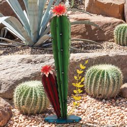 Blooming Cactus Sculpture Multi Earth
