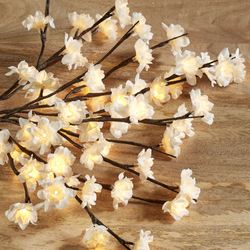 White Plum Lighted Branch and Converter Set Ivory 1 SET