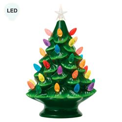 Retro LED Christmas Tree Table Accent Green