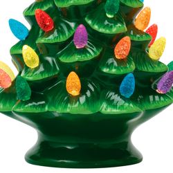 Retro LED Christmas Tree Table Accent Green