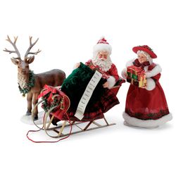 Filling the Sleigh Clothtique Red Three Piece Set