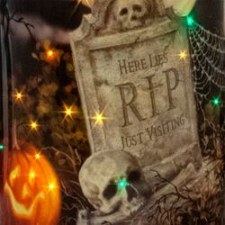 Happy Haunting LED Candle Multi Warm