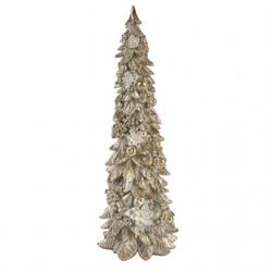Holiday Splendor Tree Figurine Gold