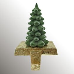 Winter Tree Stocking Holder Green