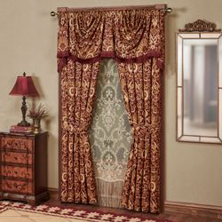 Empress Fringed Empire Valance Wine 110 x 28