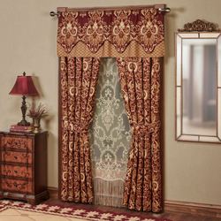 Empress Layered Valance Wine 56 x 20