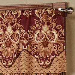 Empress Layered Valance Wine 56 x 20