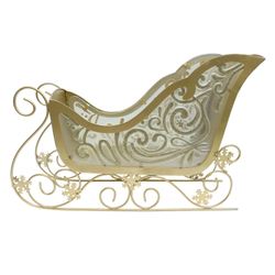 Scrolling Snowflake Sleigh Gold