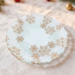 Snowflake Serving Platter Gold