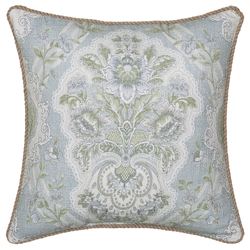 Pasadena Printed Damask Pillow Blue 20 Square