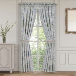 Pasadena Wide Tailored Curtain Pair Blue