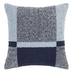 Harper Color Block Tailored Pillow Navy 18 Square
