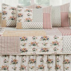 Floral Gingham Patchwork Daybed Set Multi Warm Daybed