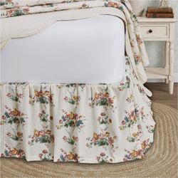 Floral Gathered Bedskirt Multi Warm