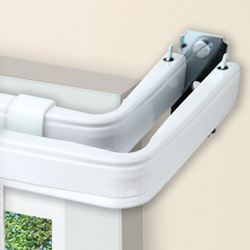 Classic Double Curtain Rod Set White