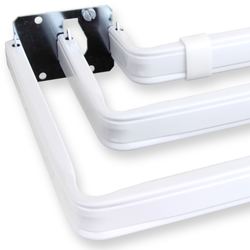 Classic Triple Curtain Rod Set White