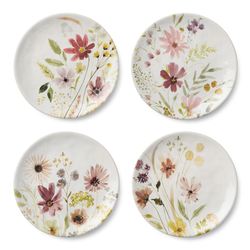 Wildflowers Dessert Plates Multi Earth Set of Four