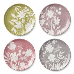 Wildflowers Dinner Plates Multi Earth Set of Four