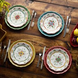 Provence Dessert Plates Multi Earth Set of Four
