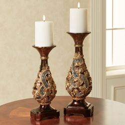 Daniella Candleholders Mahogany Set of Two