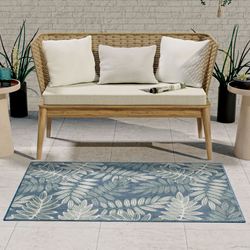 Lenora Rectangle Rug Blue/Ivory 28 x 4