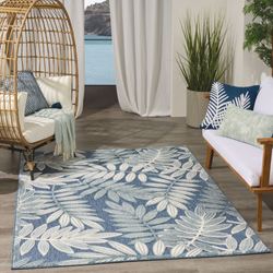 Lenora Rectangle Rug Blue/Ivory 36 x 56