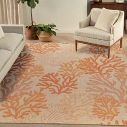 Coral Shore Rectangle Rug 5 x 7