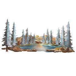 Lakeside Pines Wall Sculpture Multi Metallic