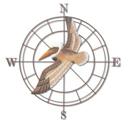 Pelican Compass Wall Art Multi Earth