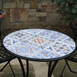 Bella Blue Bistro Table Only