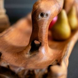 Teakwood Decorative Tray with Handle