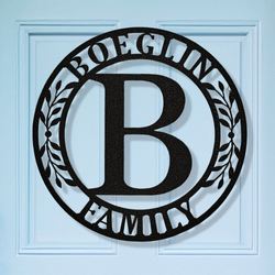 Memento Monogram 18 Inch Personalized Wall Art Sign