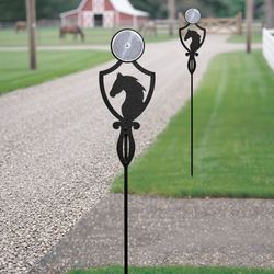 Pathways Crest Horse Reflective Driveway Marker Stakes Set of Two