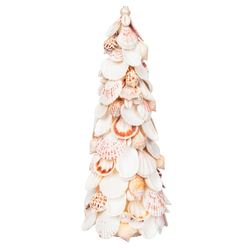 Shell Christmas Tree Table Accent Off White