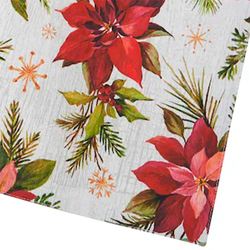 Poinsettia Moments Table Runner Red 14 x 72