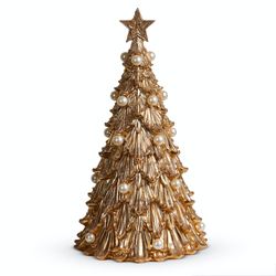 Acanthus Christmas Tree Table Accent Gold
