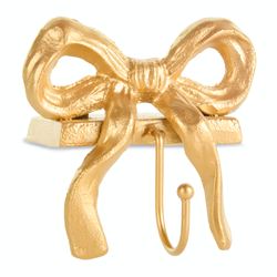 Holiday Bow Stocking Holder Light Gold