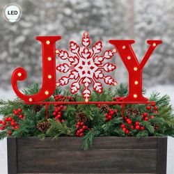 Joy LED Planter Stake Red