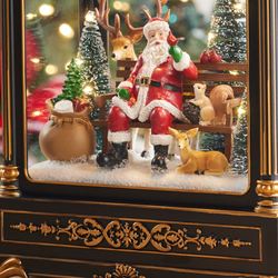 Santa and Friends LED Lantern Black