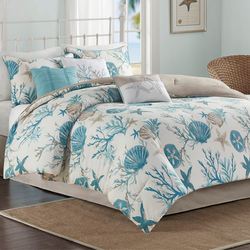Pebble Beach II Comforter Bed Set Aqua